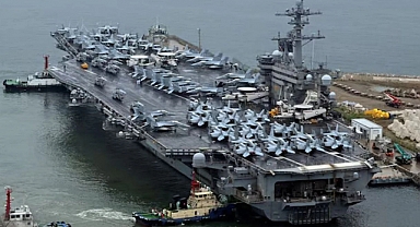ABD uçak gemisi askeri tatbikat için Güney Kore'de