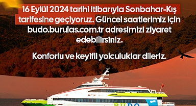 BUDO, Sonbahar Kış Tarifesine Geçti